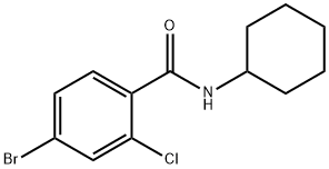 4-Bromo-2-chloro-N-cyclohexylbenzamide 结构式