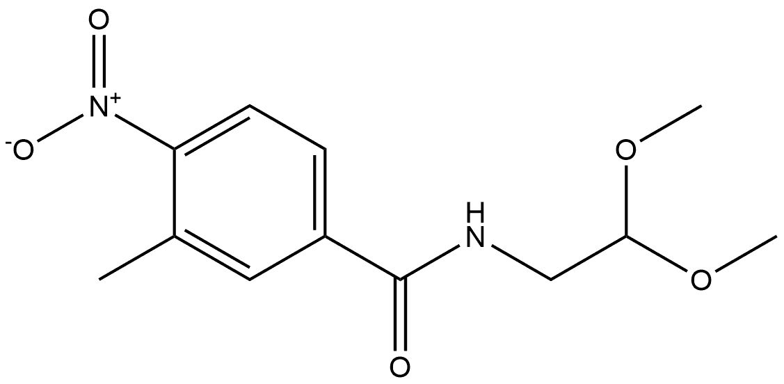 N-(2,2-dimethoxyethyl)-3-methyl-4-nitrobenzamide 结构式