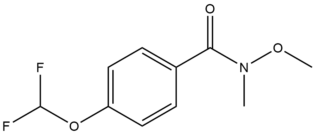 4-(Difluoromethoxy)-N-methoxy-N-methylbenzamide 结构式