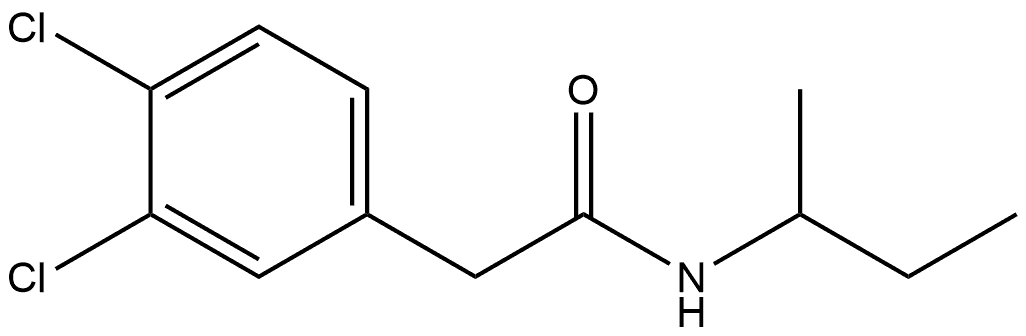 3,4-Dichloro-N-(1-methylpropyl)benzeneacetamide 结构式