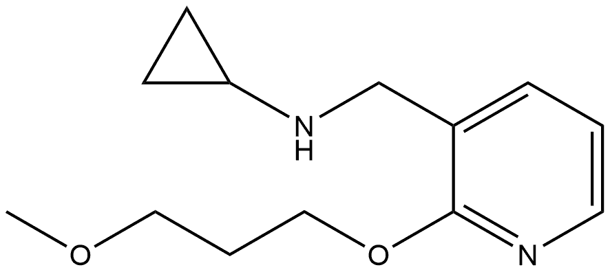 N-Cyclopropyl-2-(3-methoxypropoxy)-3-pyridinemethanamine 结构式