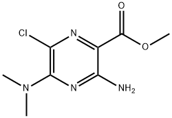 2-Pyrazinecarboxylic acid, 3-amino-6-chloro-5-(dimethylamino)-, methyl ester Struktur