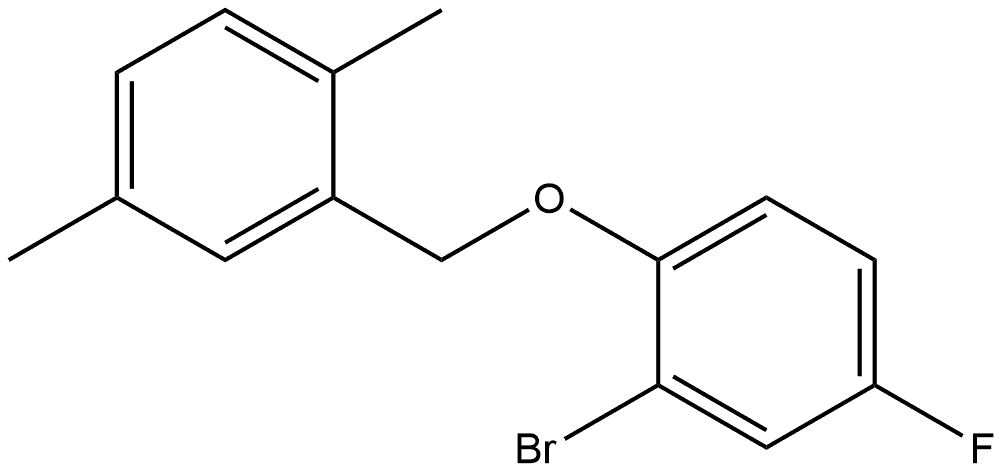 Benzene, 2-bromo-1-[(2,5-dimethylphenyl)methoxy]-4-fluoro- Structure