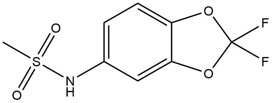 N-(2,2-Difluoro-1,3-benzodioxol-5-yl)methanesulfonamide 结构式