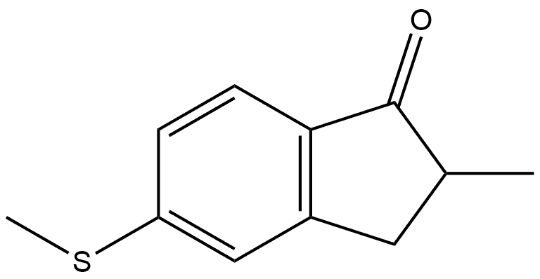 2-methyl-5-(methylthio)-2,3-dihydro-1H-inden-1-one,145900-65-8,结构式