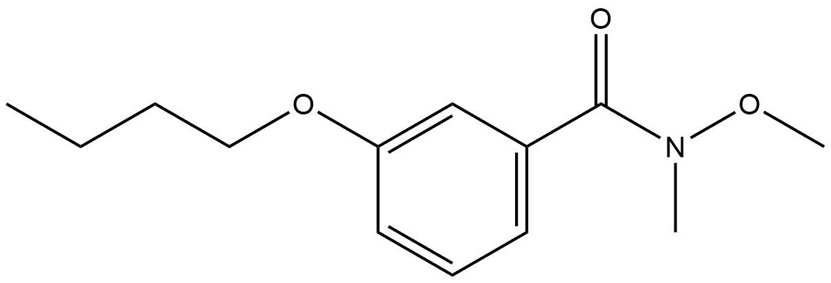 3-Butoxy-N-methoxy-N-methylbenzamide 结构式
