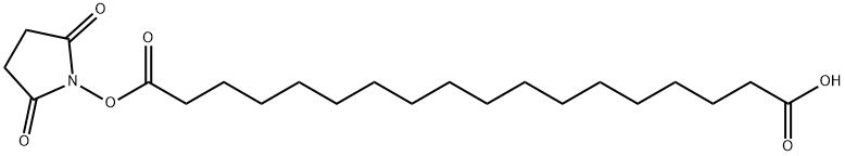 18-((2,5-二氧代吡咯烷-1-基)氧基)-18-氧代十八烷酸 结构式