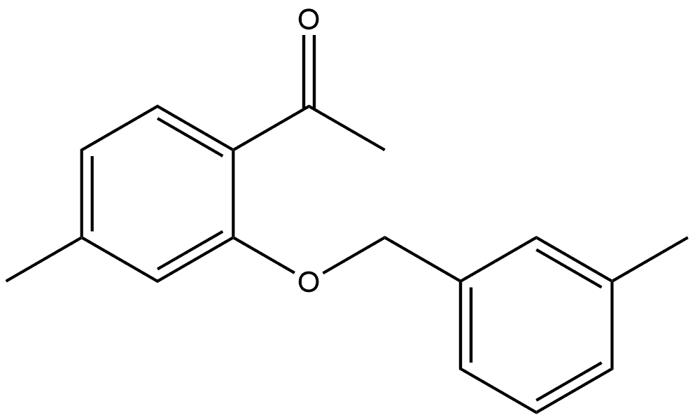 1-[4-Methyl-2-[(3-methylphenyl)methoxy]phenyl]ethanone Structure