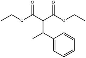 Propanedioic acid, 2-(1-phenylethyl)-, 1,3-diethyl ester Struktur