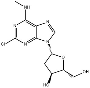 2-Chloro-N6-methyl-2’-deoxyadenosine Structure