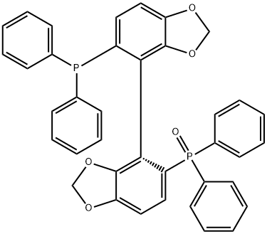 Phosphine oxide, [(4R)-5'-(diphenylphosphino)[4,4'-bi-1,3-benzodioxol]-5-yl]diphenyl- Structure