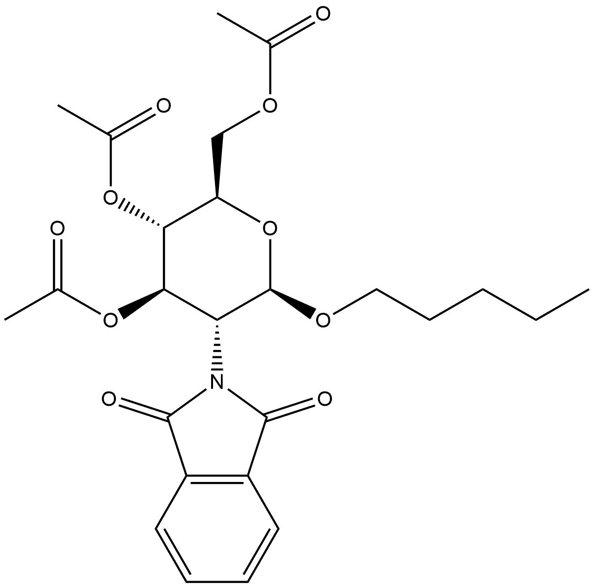 β-D-Glucopyranoside, pentyl 2-deoxy-2-(1,3-dihydro-1,3-dioxo-2H-isoindol-2-yl)-, 3,4,6-triacetate