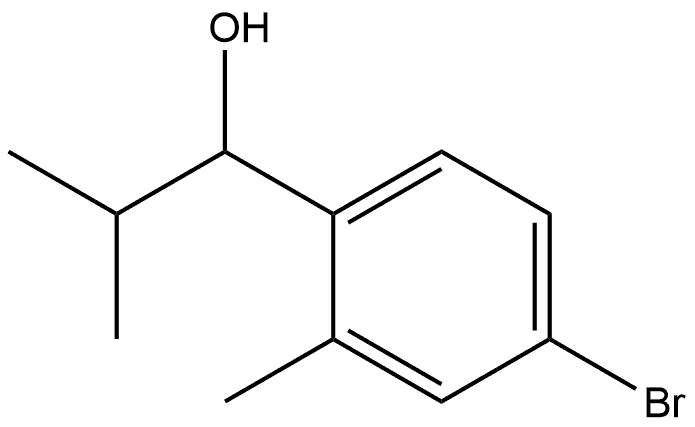 1-(4-bromo-2-methylphenyl)-2-methylpropan-1-ol Struktur