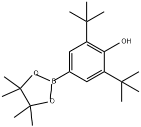 Phenol, 2,6-bis(1,1-dimethylethyl)-4-(4,4,5,5-tetramethyl-1,3,2-dioxaborolan-2-yl)- Struktur
