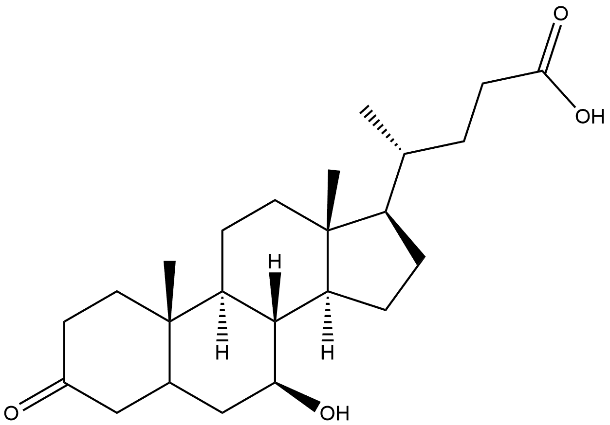 Cholan-24-oic acid, 7-hydroxy-3-oxo-, (7β)- (9CI) Structure