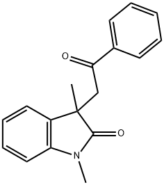 1,3-二甲基-3-(1-萘甲基)吲哚-2-酮 结构式