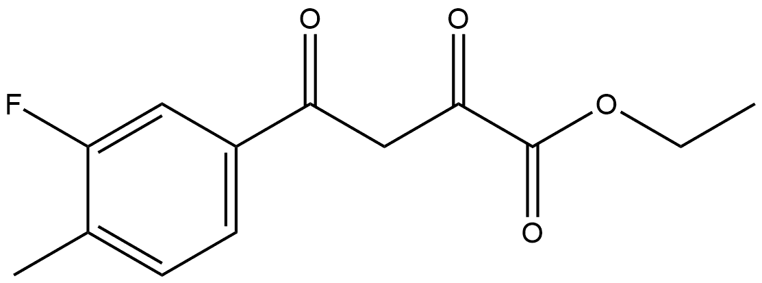 4-(3-氟-4-甲基苯基)-2,4-二氧代丁酸乙酯, 1464804-06-5, 结构式