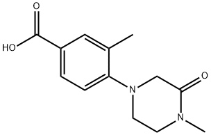 3-甲基-4-(4-甲基-3-氧代哌嗪-1-基)苯甲酸 结构式