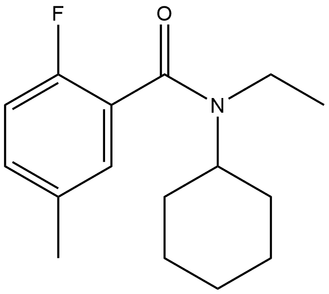 N-Cyclohexyl-N-ethyl-2-fluoro-5-methylbenzamide Structure
