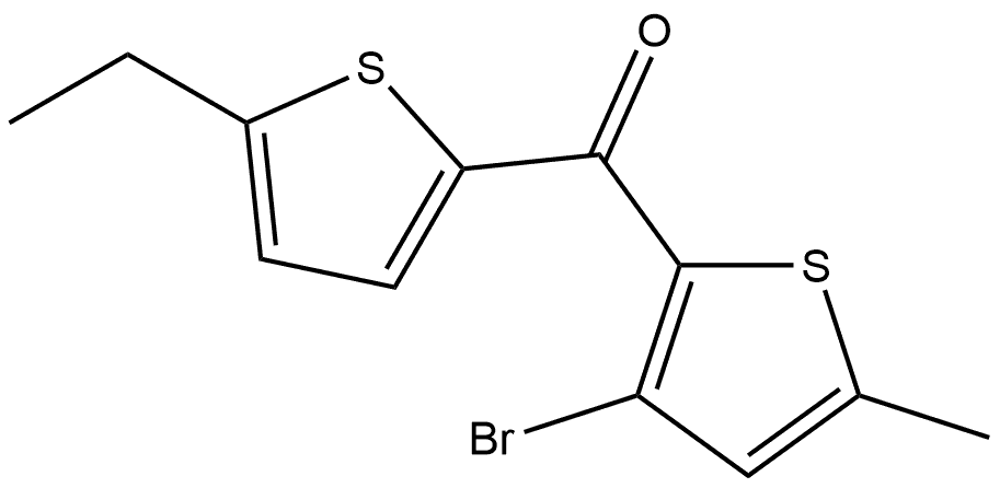 (3-Bromo-5-methyl-2-thienyl)(5-ethyl-2-thienyl)methanone 结构式