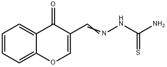 Hydrazinecarbothioamide, 2-[(4-oxo-4H-1-benzopyran-3-yl)methylene]- Structure