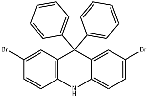 Acridine, 2,7-dibromo-9,10-dihydro-9,9-diphenyl- 结构式