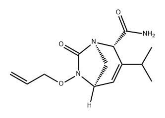 1,6-DIAZABICYCLO[3.2.1]OCT-3-ENE-2-CARBOXAMIDE, 3-(1-METHYLETHYL)-7-OXO-6-(2-PROPEN-1-YLOXY)-, (2S,, 1467158-85-5, 结构式