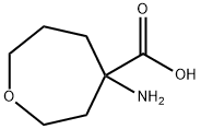 4-Oxepanecarboxylic acid, 4-amino- Struktur