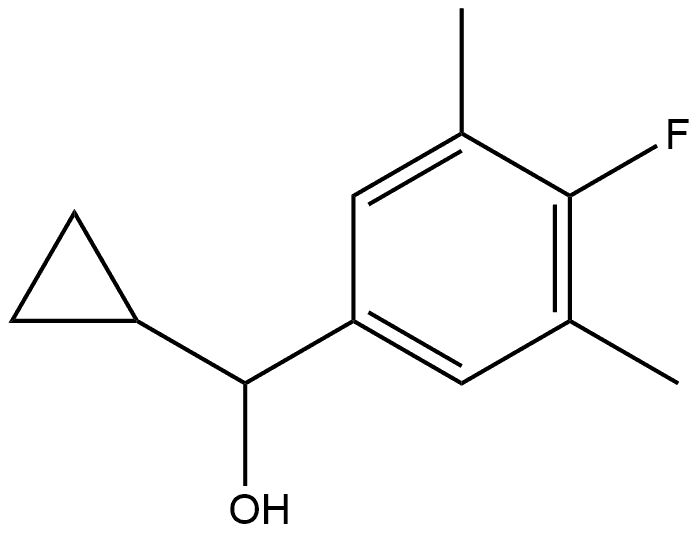 α-Cyclopropyl-4-fluoro-3,5-dimethylbenzenemethanol Struktur