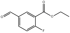 Benzoic acid, 2-fluoro-5-formyl-, ethyl ester Struktur