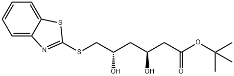D-erythro-Hexonic acid, 6-S-2-benzothiazolyl-2,4-dideoxy-6-thio-, 1,1-dimethylethyl ester Structure