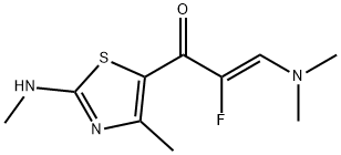 (Z)-3-(dimethylamino)-2-fluoro-1-(4-methyl-2-(methylamino)thiazol-5-yl)prop-2-en-1-one 结构式