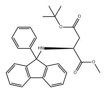 (S)-4-叔-丁基 1-甲基 2-((9-苯基-9H-芴-9-基)氨基)琥珀酯, 1470168-95-6, 结构式