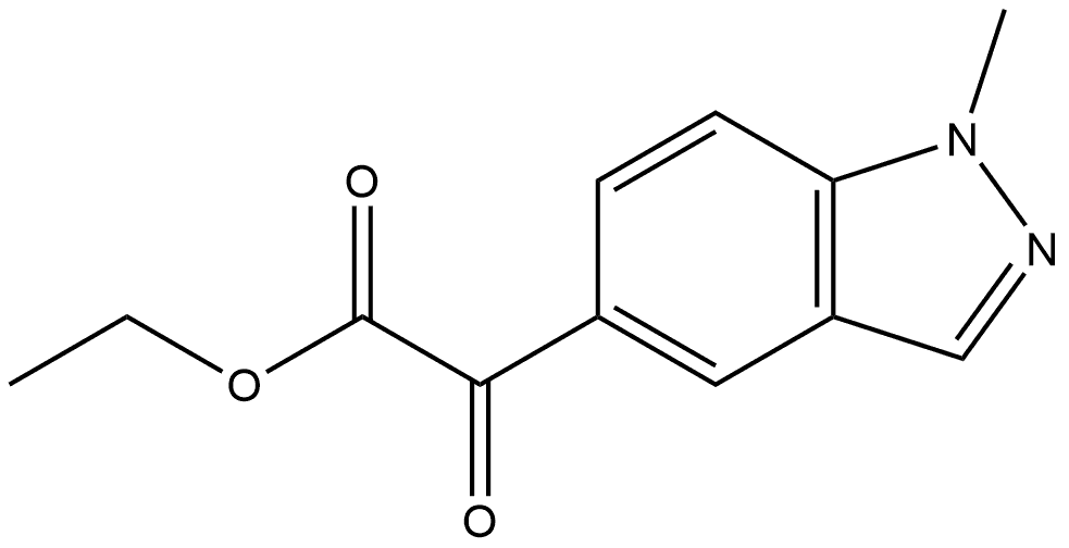 1H-Indazole-5-acetic acid, 1-methyl-α-oxo-, ethyl ester Struktur