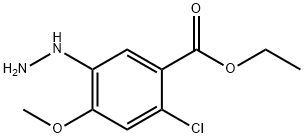 Benzoic acid, 2-chloro-5-hydrazinyl-4-methoxy-, ethyl ester Structure