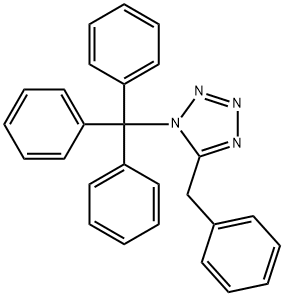 1H-Tetrazole, 5-(phenylmethyl)-1-(triphenylmethyl)- 化学構造式