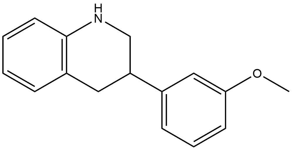 1,2,3,4-Tetrahydro-3-(3-methoxyphenyl)quinoline Structure