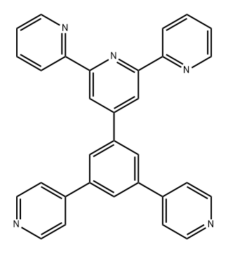 4'-(3,5-二(吡啶-4-基)苯基)-2,2':6',2”-三联吡啶 结构式