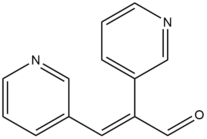 (E)-2,3-di(pyridin-3-yl)acrylaldehyde 化学構造式