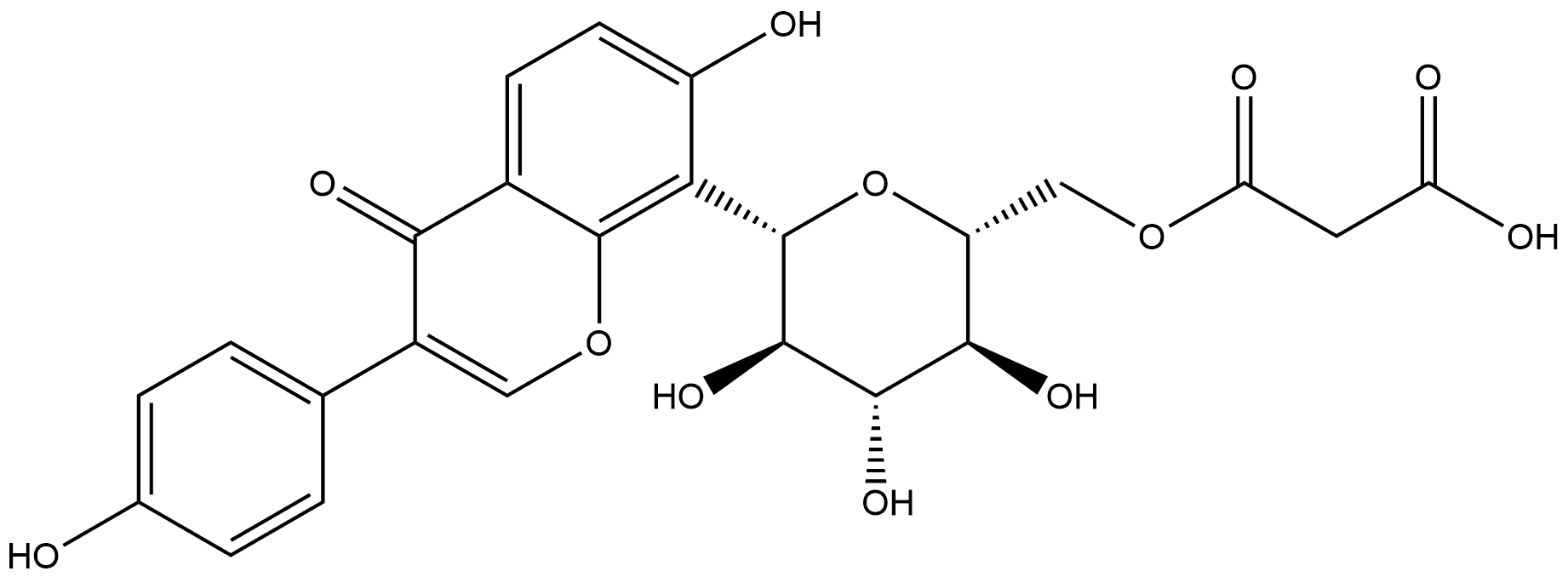 4H-1-Benzopyran-4-one, 8-[6-O-(carboxyacetyl)-β-D-glucopyranosyl]-7-hydroxy-3-(4-hydroxyphenyl)- (9CI)