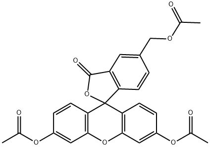 5-(Acetoxymethyl) Fluorescein Diacetate Struktur