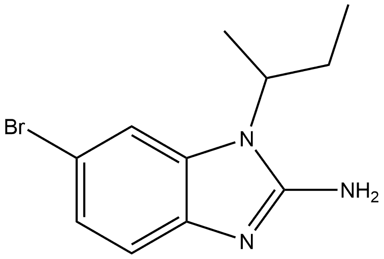 6-Bromo-1-(1-methylpropyl)-1H-benzimidazol-2-amine Structure