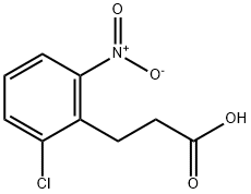 3-(2-氯-6-硝基苯基)丙酸,1480997-68-9,结构式