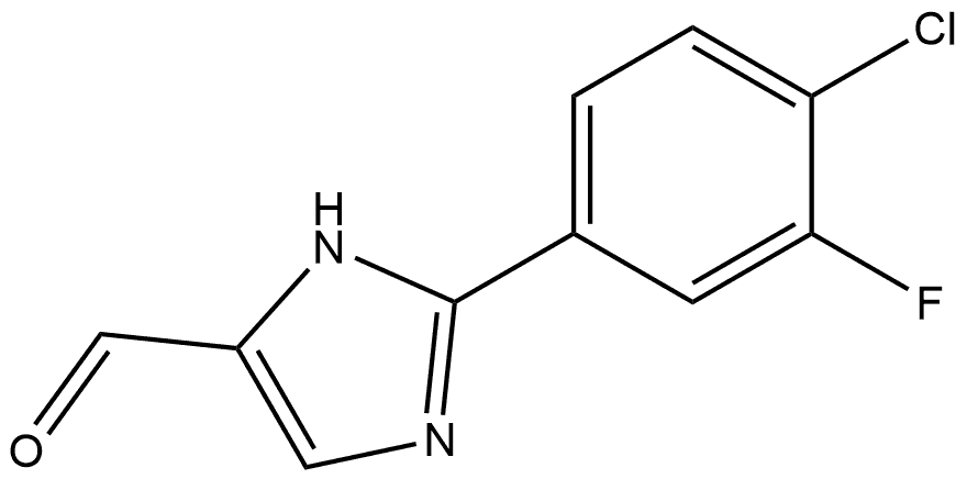 2-(4-氯-3-氟苯基)-1H-咪唑-5-甲醛, 1481310-29-5, 结构式