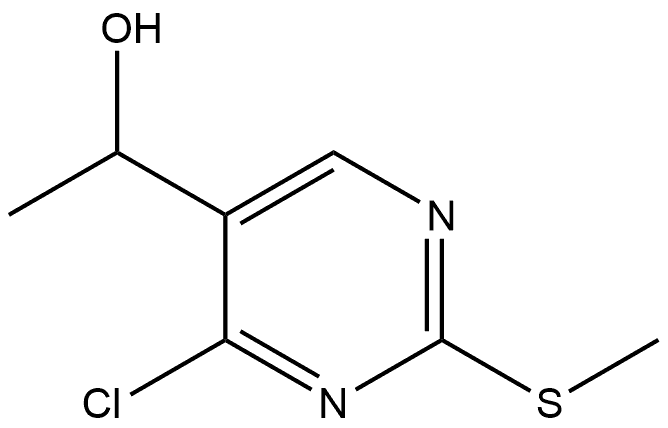 4-Chloro-α-methyl-2-(methylthio)-5-pyrimidinemethanol Struktur