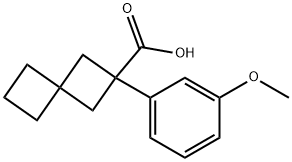 2-(3-methoxyphenyl)spiro[3.3]heptane-2-carboxylic acid 结构式