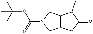Cyclopenta[c]pyrrole-2(1H)-carboxylic acid, hexahydro-4-methyl-5-oxo-, 1,1-dimethylethyl ester,148404-30-2,结构式