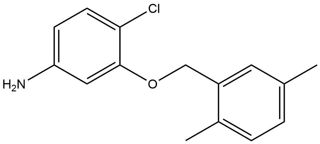 4-Chloro-3-[(2,5-dimethylphenyl)methoxy]benzenamine 结构式