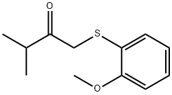 1-((2-甲氧基苯基)硫代)-3-甲基丁烷-2-酮,1485357-84-3,结构式