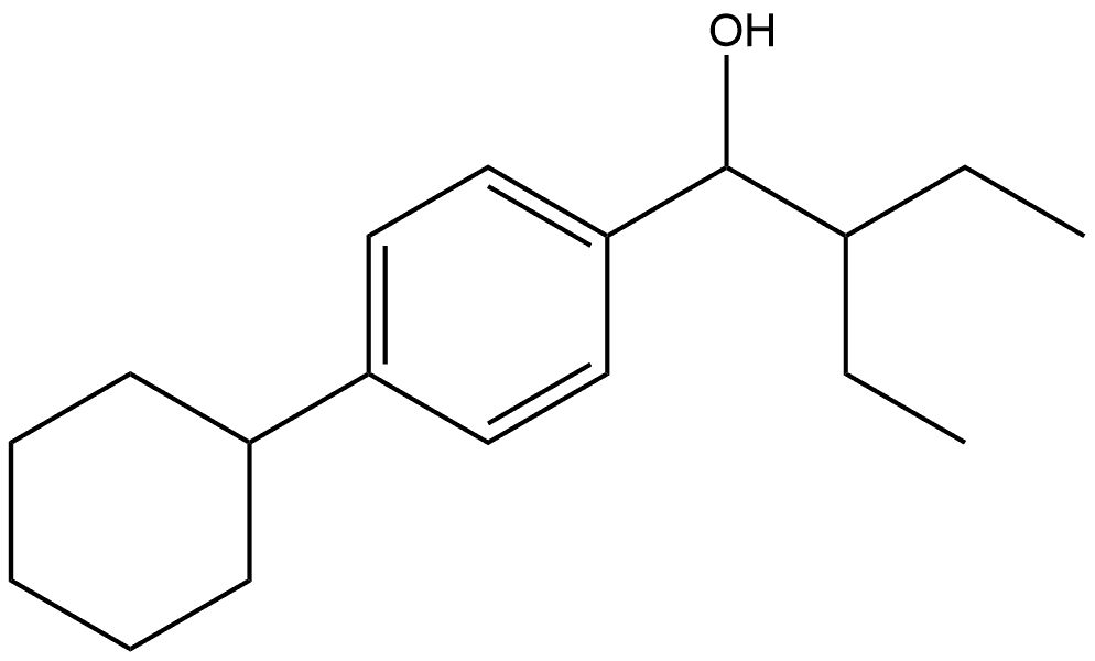 4-Cyclohexyl-α-(1-ethylpropyl)benzenemethanol 结构式